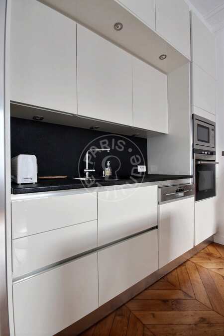 Kitchen Furnished apartment - 82m²  - 2 bedrooms - Oberkampf - Paris