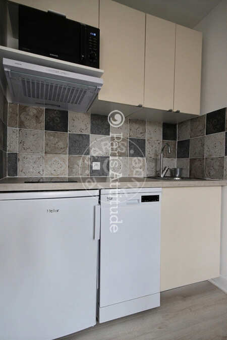 Cuisine Studio meublé - 21m²  - Nation - Paris