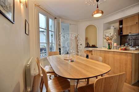 Salle à manger Appartement meublé - 91m²  - 2 chambres - Poissonnière - Paris