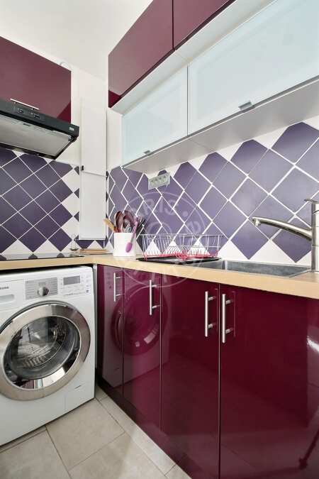 Kitchen Furnished studio - 27m²  - Guy Môquet - Paris