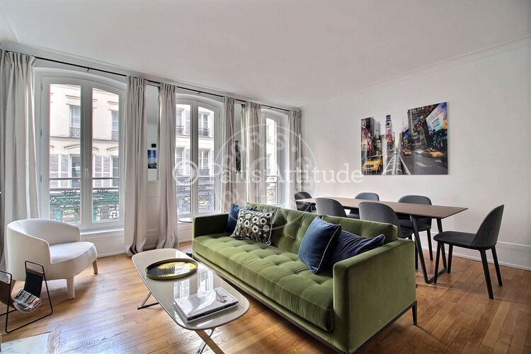Living room - Furnished 1 bedroom - Paris 75006 - 13986