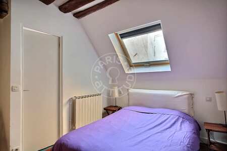 Chambre Appartement meublé - 50m²  - 2 chambres - Saint-Paul - Paris