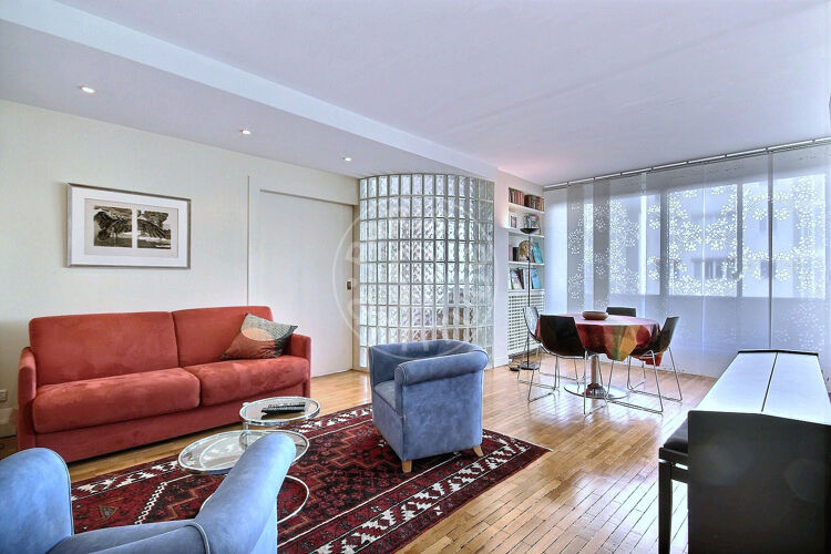 Living room - Furnished 1 bedroom - Paris 75007 - 14017