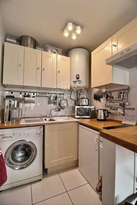 Cozinha Apartamento mobilado - 32m²  - 1 quarto - Place des Vosges - Paris