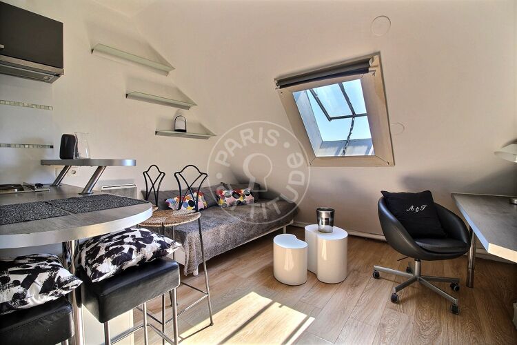 Living room - Furnished studio - Paris 75016 - 14039