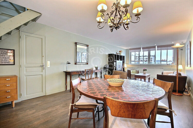 Living room - Furnished 2 bedrooms - Paris 75011 - 1404