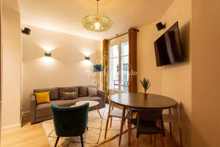 Living room Furnished apartment - 55m² - 2 bedrooms - Miromesnil - Paris