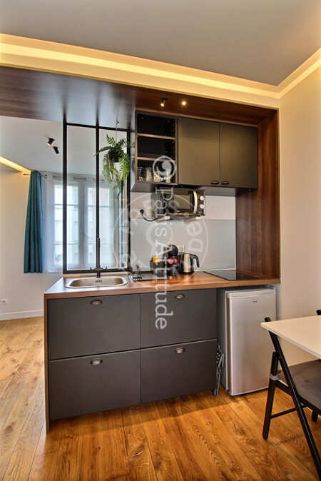Cozinha Quitinete mobilado - 22m²  - Charonne - Paris