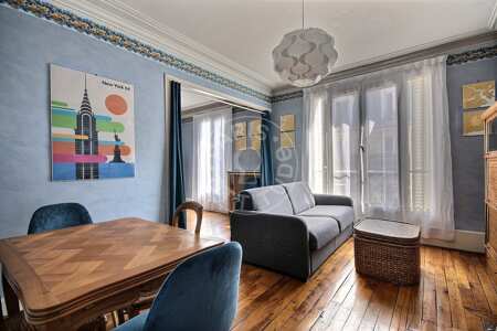 Living room Furnished apartment - 51m²  - 1 bedroom - Montmartre / Place des Abbesses - Paris