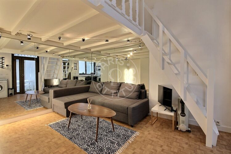 Living room - Furnished studio - Paris 75017 - 14072
