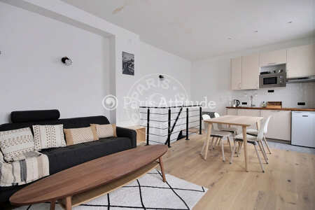 Sala Apartamento mobilado - 53m²  - 1 quarto - Oberkampf - Paris