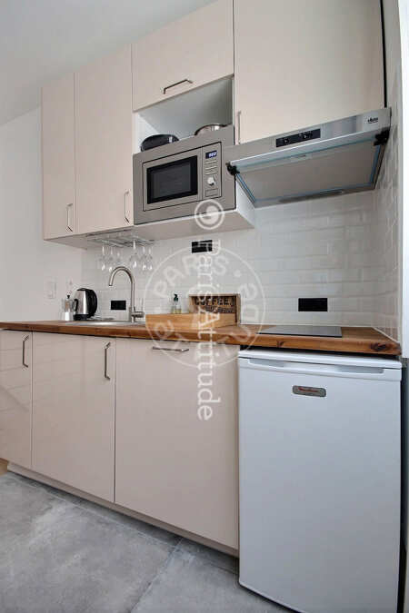 Cozinha Apartamento mobilado - 53m²  - 1 quarto - Oberkampf - Paris