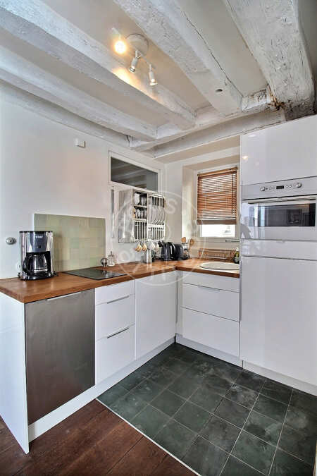 Küche Möblierte studio - 25m²  - Saint-Paul - Paris