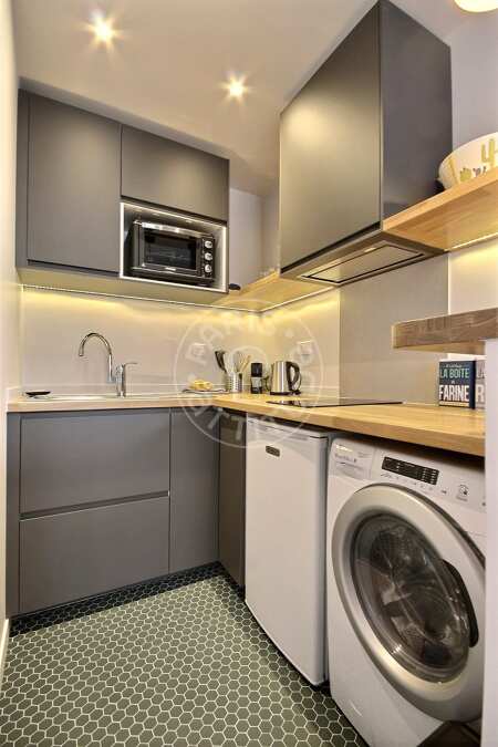 Cuisine Studio alcove meublé - 25m²  - Musée Picasso - Paris