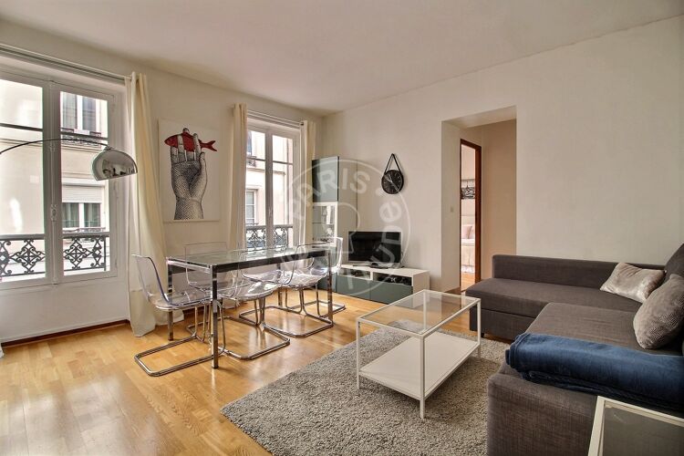 Living room - Furnished 1 bedroom - Paris 75007 - 14087
