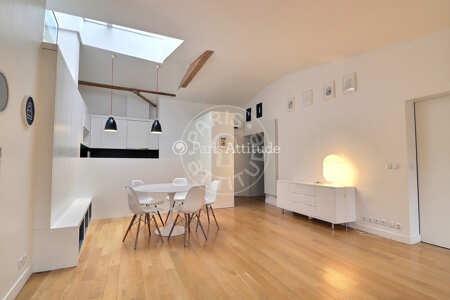 Dining room Furnished apartment - 105m²  - 3 bedrooms - Place des Vosges - Paris