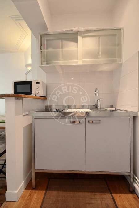 Kitchen Furnished studio - 24m²  - Montmartre / Place des Abbesses - Paris