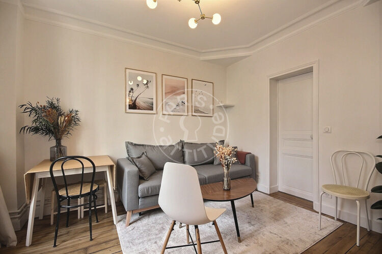 Living room - Furnished 1 bedroom - Paris 75017 - 14103