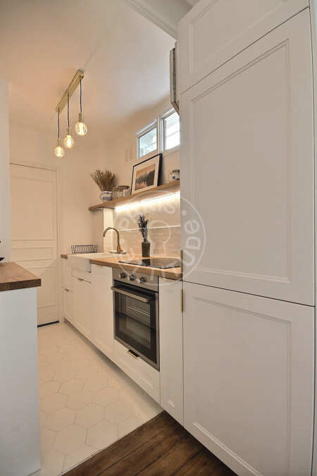 Kitchen Furnished apartment - 32m²  - 1 bedroom - Guy Môquet - Paris