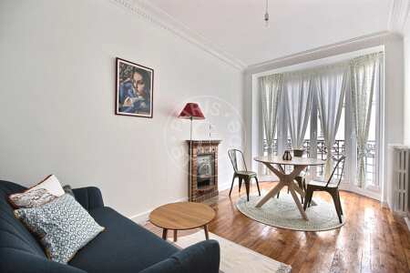 Salon Appartement meublé - 40m²  - 1 chambre - Bastille - Paris