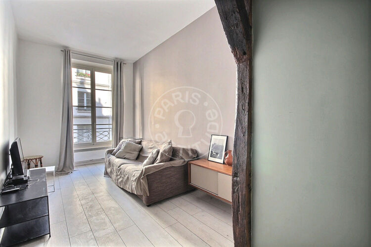 Living room - Furnished 1 bedroom - Paris 75001 - 14110