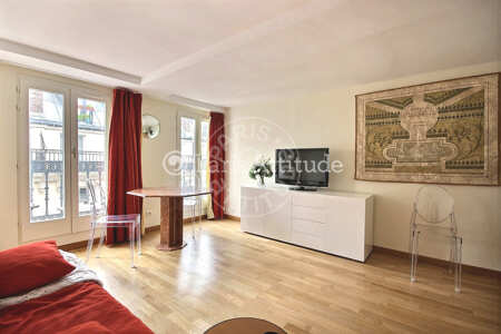Living room Furnished apartment - 39m² - 1 bedroom - Pyramides / Palais Royal - Paris