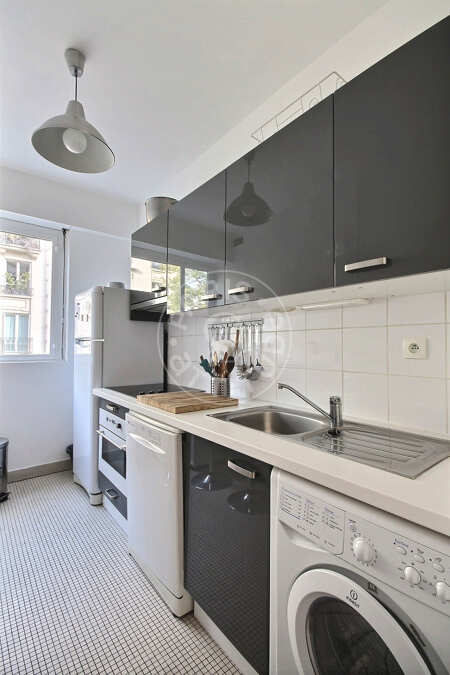 Cocina Piso amueblado - 52m²  - 1 dormitorio - Auteuil - París