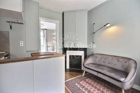 Sala Apartamento mobilado - 24m²  - 1 quarto - Jules Joffrin - Mairie du 18ème - Paris