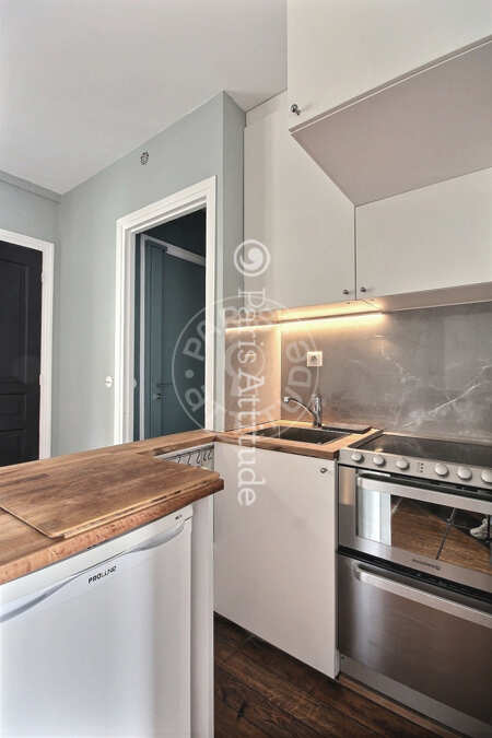 Cozinha Apartamento mobilado - 24m²  - 1 quarto - Jules Joffrin - Mairie du 18ème - Paris