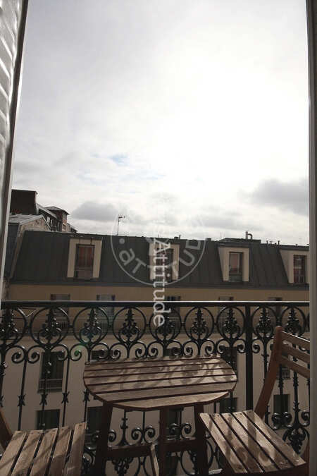 Varanda Apartamento mobilado - 24m²  - 1 quarto - Jules Joffrin - Mairie du 18ème - Paris