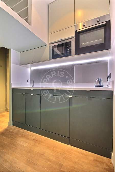 Küche Möblierte wohnung - 32m²  - 1 Zimmer - Parc Monceau - Paris