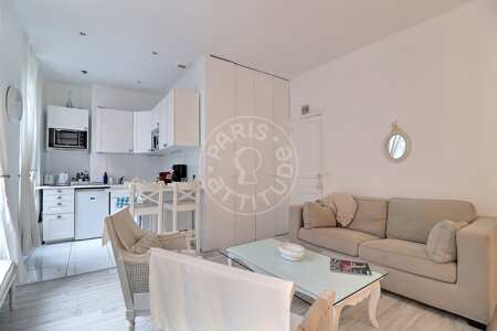 Living room Furnished apartment - 38m²  - 1 bedroom - Champs-Elysées - Paris