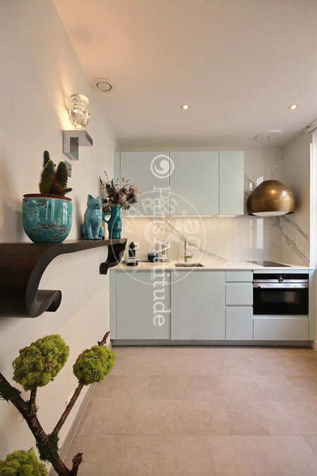 Cozinha Apartamento mobilado - 40m²  - 1 quarto - Centre George Pompidou - Paris
