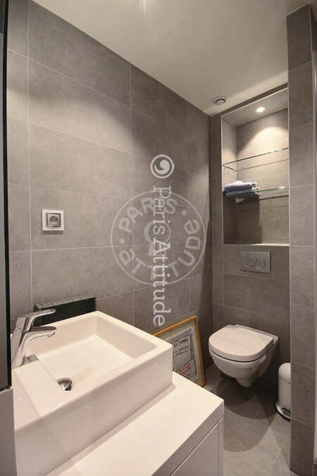 Casa de banho Apartamento mobilado - 40m²  - 1 quarto - Centre George Pompidou - Paris
