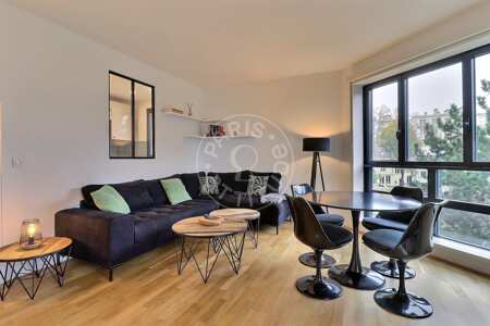 Salon Appartement meublé - 43m²  - 1 chambre - Boulogne-Billancourt