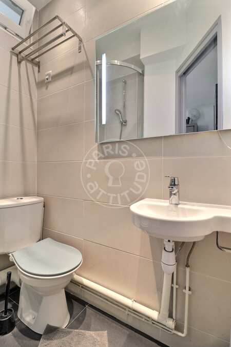 Bathroom Furnished studio - 19m²  - Plaisance / Pernety - Paris