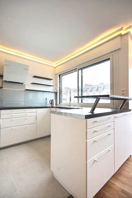 Cozinha Apartamento mobilado - 79m²  - 2 quartos - Porte de Champerret - Paris