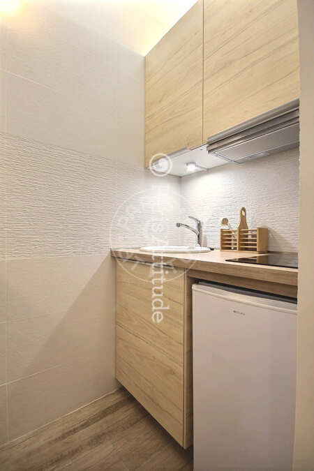 Kitchen Furnished studio - 23m² - Wagram - Paris
