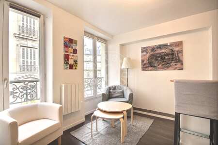 Salon Studio alcove meublé - 26m²  - Faubourg Saint-Martin - Paris
