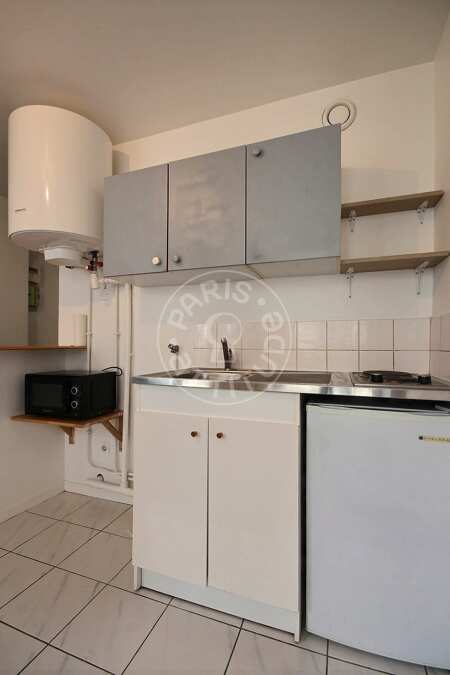 Cuisine Studio alcove meublé - 26m²  - Faubourg Saint-Martin - Paris