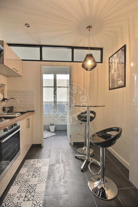 Cocina Estudio amueblado - 24m²  - Tolbiac - París