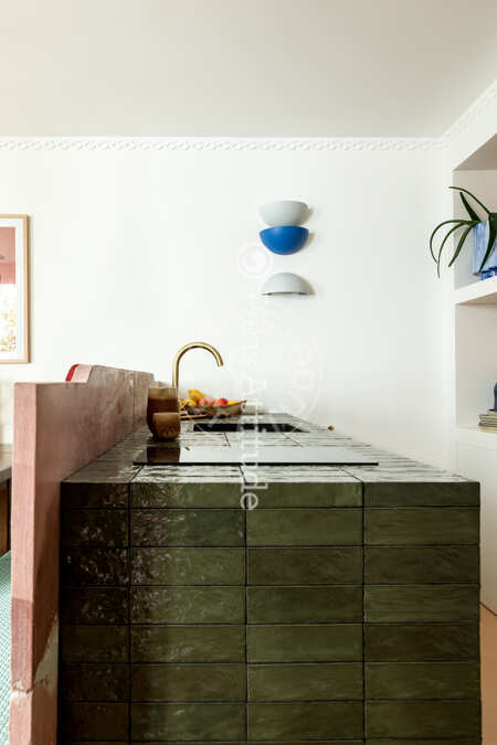 Kitchen Furnished apartment - 57m²  - 2 bedrooms - Montorgueil - Paris