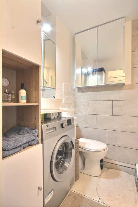 Salle de bain Studio meublé - 20m²  - La Muette / Bois de Boulogne - Paris