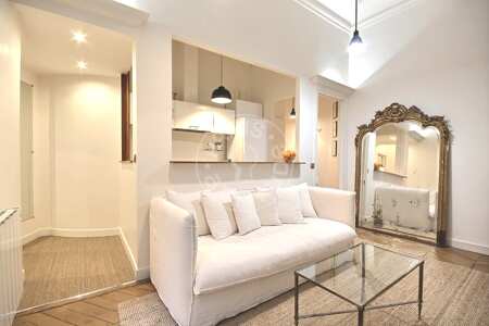 Wohnzimmer Möblierte wohnung - 40m²  - 1 Zimmer - Alma-Marceau - Paris