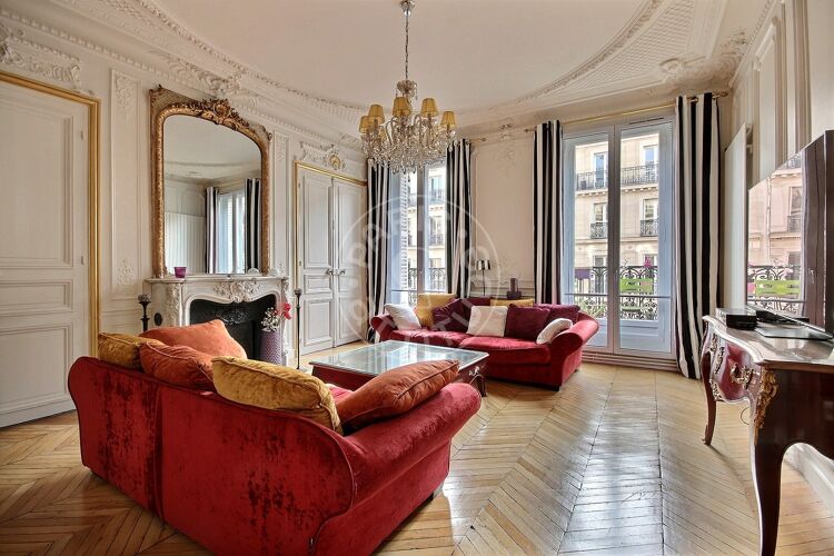 Living room - Furnished 3 bedrooms - Paris 75009 - 14227
