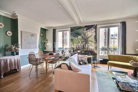 Sala Apartamento mobilado - 78m²  - 2 quartos - Batignolles - Paris