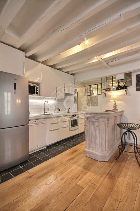 Cozinha Apartamento mobilado - 77m²  - 2 quartos - Ledru-Rollin - Paris