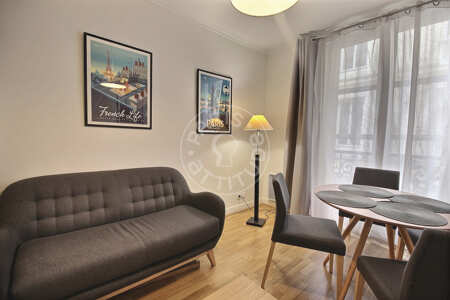 Living room Furnished apartment - 42m² - 1 bedroom - Batignolles - Paris