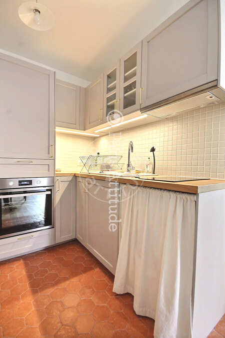 Kitchen Furnished apartment - 30m²  - 1 bedroom - Marx Dormoy - Paris