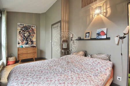 Schlafzimmer Möblierte wohnung - 70m²  - 2 Zimmer - Place des Fêtes - Paris